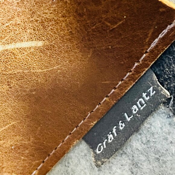 Graf & Lantz Merino Wool  & Leather Tote Bag With Dual Leather Handles Jaunt - Picture 6 of 12